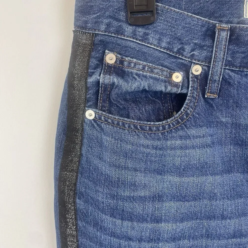 NWT Madewell‎ The Perfect Vintage Jean Gray Sparkle Trim W30